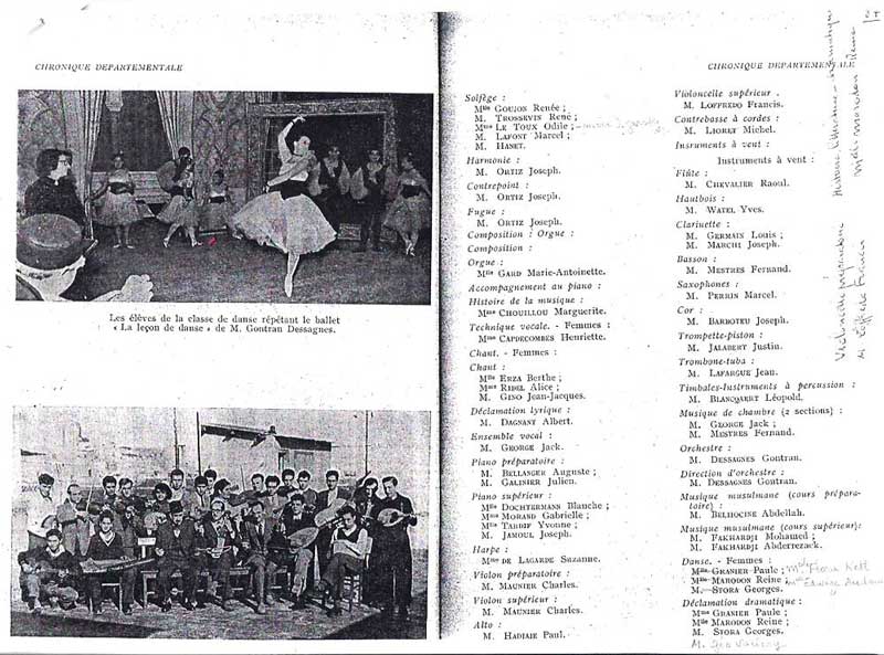 Classe de danse classique et de musique musulmane